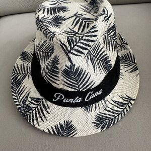 Punta Cana Dominican Fedora Hat - Black and White